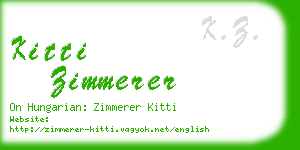 kitti zimmerer business card